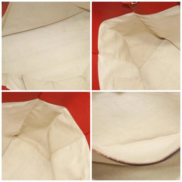 GUCCI Tote Bag Leather Red Gold 354397. Auth bs28080 - Picture 14 of 15